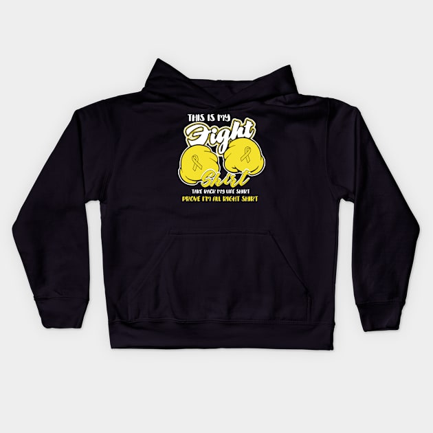 this is my appendix cancer fight shirt Kids Hoodie by TeesCircle